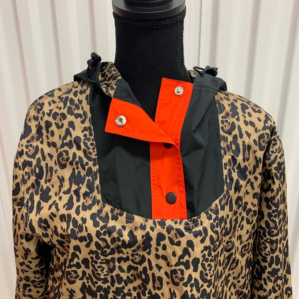J. Crew Leopard Print Anorak Color Block Jacket Xs - image 2